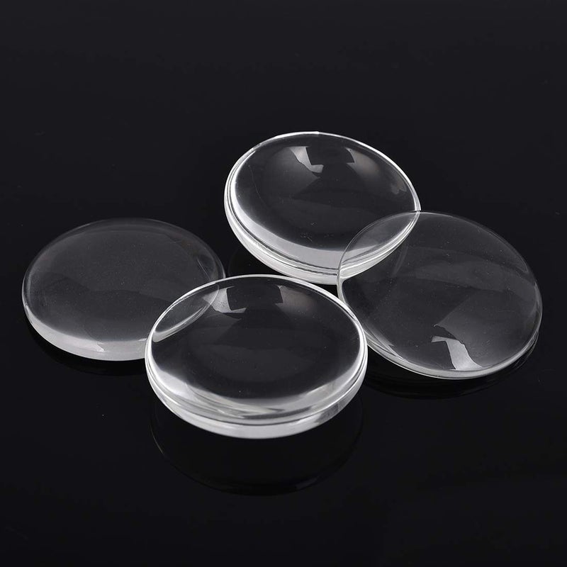 LANBEIDE 40 Pcs Silver Pendant Trays with 40 Pcs Clear Glass Cabochons - 1 Inch/25mm Round Bezels for Resin Craft, Photo Jewelry Making, Total 80 Pcs - Image 4